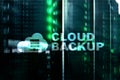Cloud backup. Server data loss prevention. Cyber security Royalty Free Stock Photo