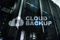 Cloud backup. Server data loss prevention. Cyber security Royalty Free Stock Photo