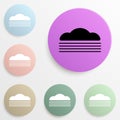 cloud badge color set. Simple glyph, flat vector of web icons for ui and ux, website or mobile application Royalty Free Stock Photo
