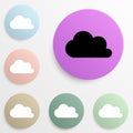 cloud badge color set. Simple glyph, flat vector of web icons for ui and ux, website or mobile application Royalty Free Stock Photo