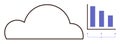 Cloud with Bar Graph Representing Data Storage and Analytics Royalty Free Stock Photo