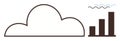Cloud and Bar Graph Representing Data Storage and Analytics Concept Royalty Free Stock Photo