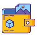 Cloud Based Blockchain Digital Storage Icon