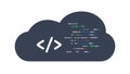 Cloud-Based Code Development and Programming Environment Icon, vector design Generative AI Royalty Free Stock Photo