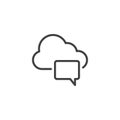 Cloud Based Collaboration line icon