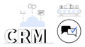 Cloud-Based CRM Integrating Data, Automation, and Communication for Efficient Business Solutions Royalty Free Stock Photo