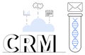 Cloud-Based CRM Integration with Data Analytics, Scheduling, and Personalization Concept Royalty Free Stock Photo