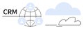 Cloud-Based CRM System Connecting Users Globally Through Digital Networking Royalty Free Stock Photo