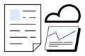 Cloud-Based Document and Data Sharing with Graph and Chart Analysis Royalty Free Stock Photo