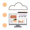 Cloud-Based E-Commerce Analytics with Data Visualization Tools Royalty Free Stock Photo