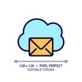 Cloud based email pixel perfect RGB color icon