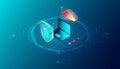 Cloud-based Endpoint Security Concept - 3D Illustration