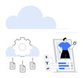 Cloud-based Fitness App with Data Synchronization and Activity Tracking Features Royalty Free Stock Photo