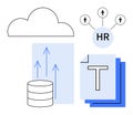 Cloud-Based HR Data Management and Documentation Workflow Concept Royalty Free Stock Photo