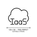 Cloud based IaaS pixel perfect linear icon