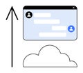 Cloud-Based Messaging with Seamless Data Upload Integration Royalty Free Stock Photo