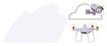 Cloud-Based Security System with Drone Surveillance and CCTV Camera Integration Royalty Free Stock Photo