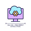 Cloud based software pixel perfect RGB color icon