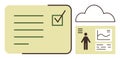 Cloud-Based Task Management with Checklist and Analytics Dashboard Elements Royalty Free Stock Photo