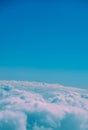 Cloud below and blue sky beyond horizon for background use in nostalgic style Royalty Free Stock Photo