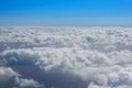 Cloud below and blue sky beyond horizon for background use Royalty Free Stock Photo