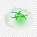 Cloud with biohazard symbol isometric icon Royalty Free Stock Photo