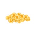 Cloud Bitcoin. Stock of crypto currency. Virtual money