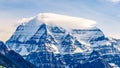 Cloud Blanket over Mount Robson, the highest mountain in the Canadian Rockies Royalty Free Stock Photo