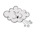 Cloud blowing wind Royalty Free Stock Photo