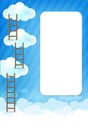 Cloud and blue background New 003 Royalty Free Stock Photo