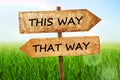 This way or that way signost. Royalty Free Stock Photo
