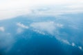 Cloud and blue sky from the airplane window Royalty Free Stock Photo