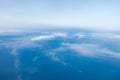 Cloud and blue sky from the airplane window Royalty Free Stock Photo