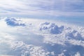 The Cloud and blue sky from the airplane windows Royalty Free Stock Photo