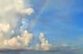 Cloud blue sky background cloudy texture rainbow Royalty Free Stock Photo