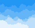 Cloud with blue sky landscape vector background