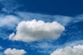 Cloud in the blue sky. Relaxing image for banner or card template.
