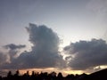 Cumullus Cloud with blue sky in  summer day Royalty Free Stock Photo