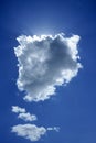 Cloud on blue sky sun backlight light halo Royalty Free Stock Photo