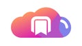 Cloud Bookmark Icon, Digital Information, vector design Generative AI Royalty Free Stock Photo