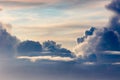 Cloud border background image. Real low bank of dark clouds
