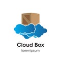Cloud Box logo or symbol template design Royalty Free Stock Photo