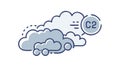 Cloud brain intelligence, neural network computing, digital thought processing, vector design Generative AI Royalty Free Stock Photo