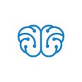 Cloud Brain Tech Line Modern Creative Logo