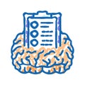 cloud brainstorm icon doodle illustration Royalty Free Stock Photo