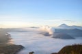 Cloud of Bromo Mountain Royalty Free Stock Photo