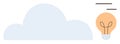 Cloud and Bulb Representing Innovation, Creativity, and Cloud-Based Solutions Royalty Free Stock Photo