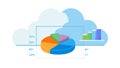 Cloud Business Intelligence: Visual Data Reporting, vector design Generative AI Royalty Free Stock Photo
