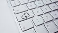 Cloud button on the keyboard. Cloud storage concept. Royalty Free Stock Photo