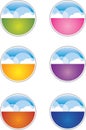 Cloud Buttons / Icons Royalty Free Stock Photo